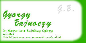 gyorgy bajnoczy business card