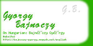 gyorgy bajnoczy business card